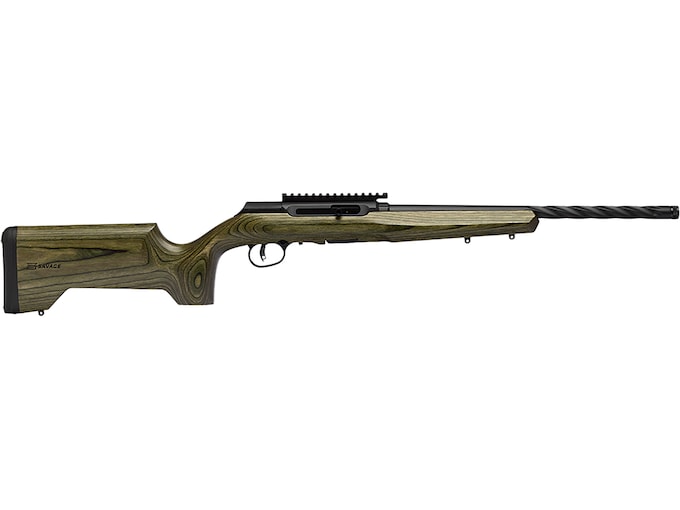 Savage Arms A22 Timber Tactical Semi Automatic Rifle 22 Long Rifle 18″ Fluted Black Threaded Barrel Black Frame Forest Green Precision Stock