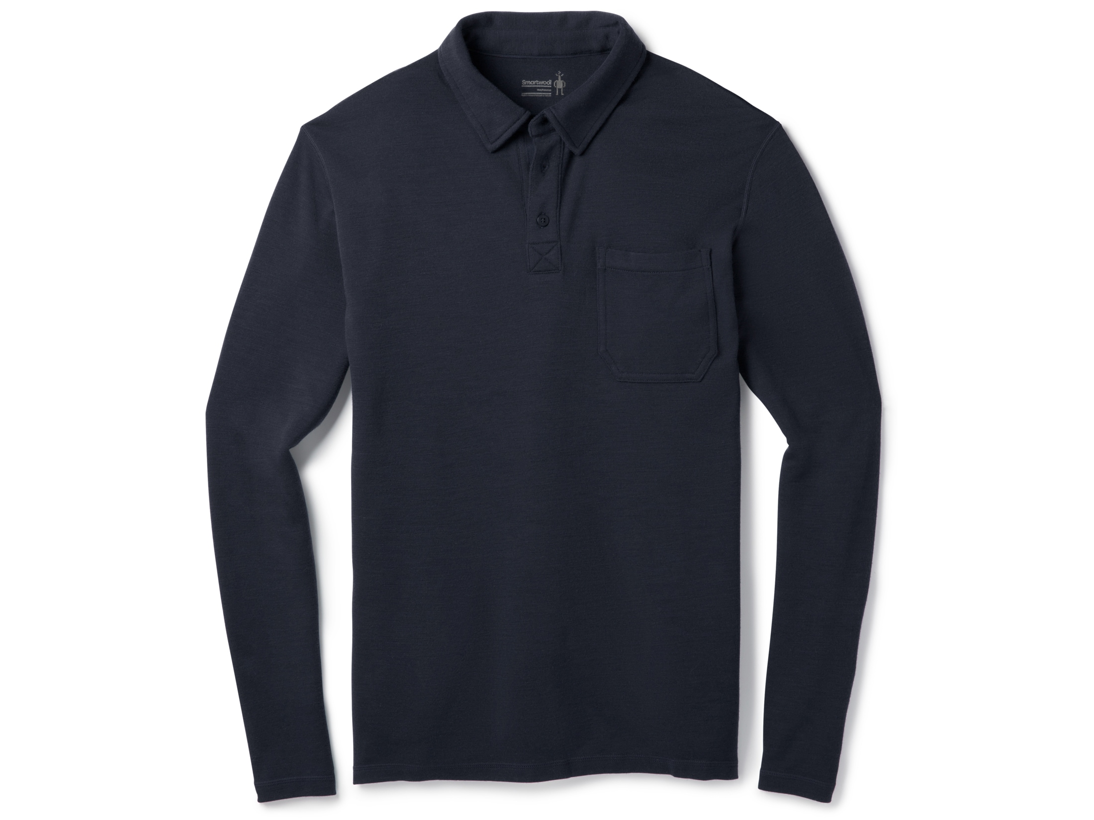 Smartwool Men's Merino 250 Polo Shirt Long Sleeve Merino Wool Deep