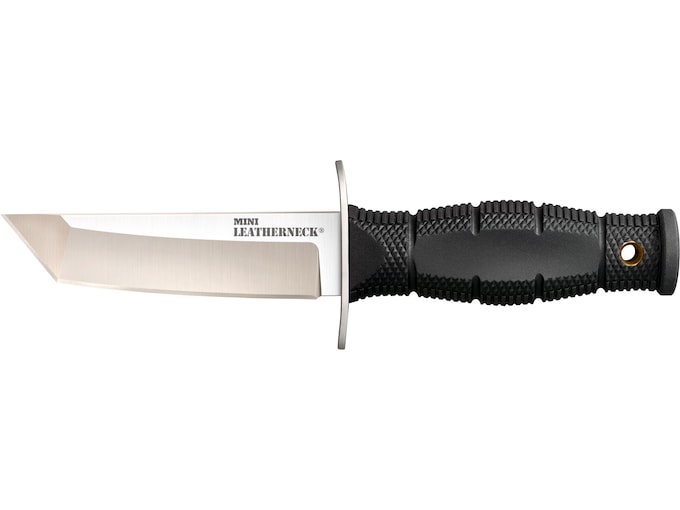 Cold Steel Mini Leatherneck Fixed Blade Knife 3.5″ Tanto Point 8Cr13MoV Polished Blade Griv-Ex Handle Black