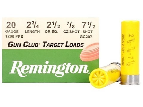 Remington Gun Club Target Ammunition 20 Gauge 2-3/4" 7/8 oz #7-1/2 Shot