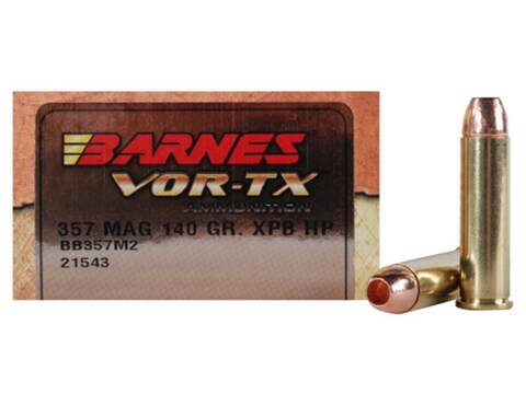 Barnes VOR-TX Ammunition 357 Magnum 140 Grain XPB Hollow Point Lead-Free Box of 20
