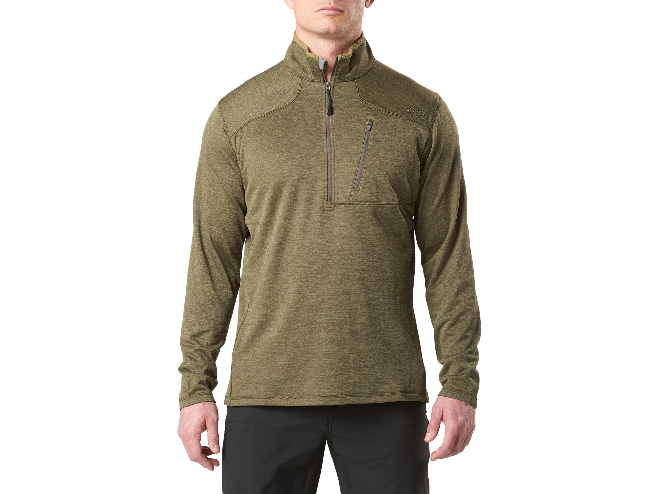 5.11 Men's RECON Half-Zip Shirt Long Sleeve Synthetic Blend Tundra 2XL