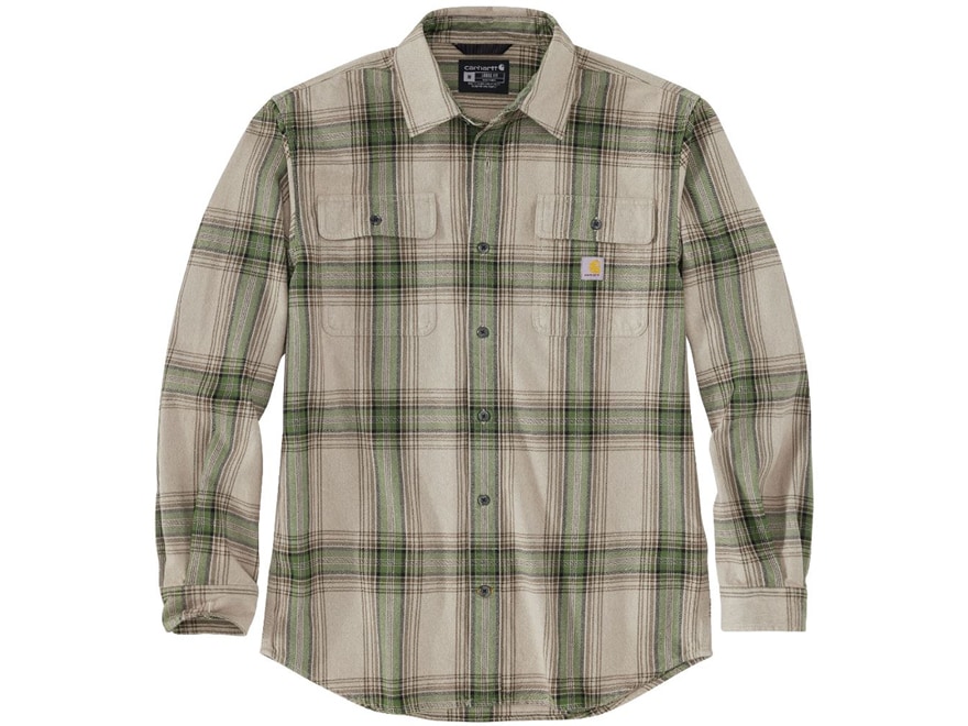 Carhartt Men's Loose Fit Heavyweight Flannel Long Sleeve Shirt Chive