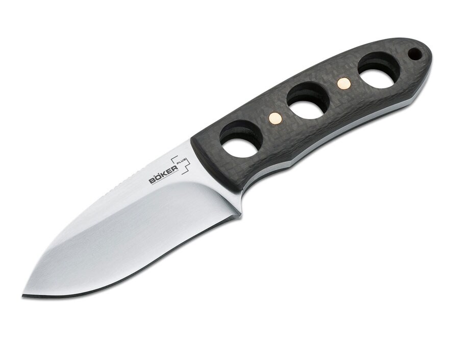 Boker Plus Fitz Fixed Blade Neck Knife 2.5 Drop Point 440c Ss Blade