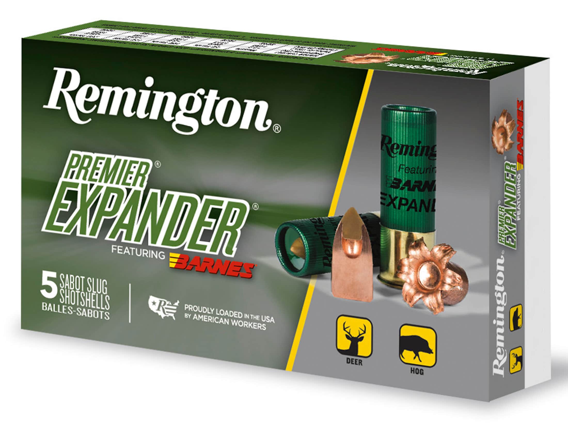 Remington Premier Expander Slug ammunition features the Barnes TSX slug for...
