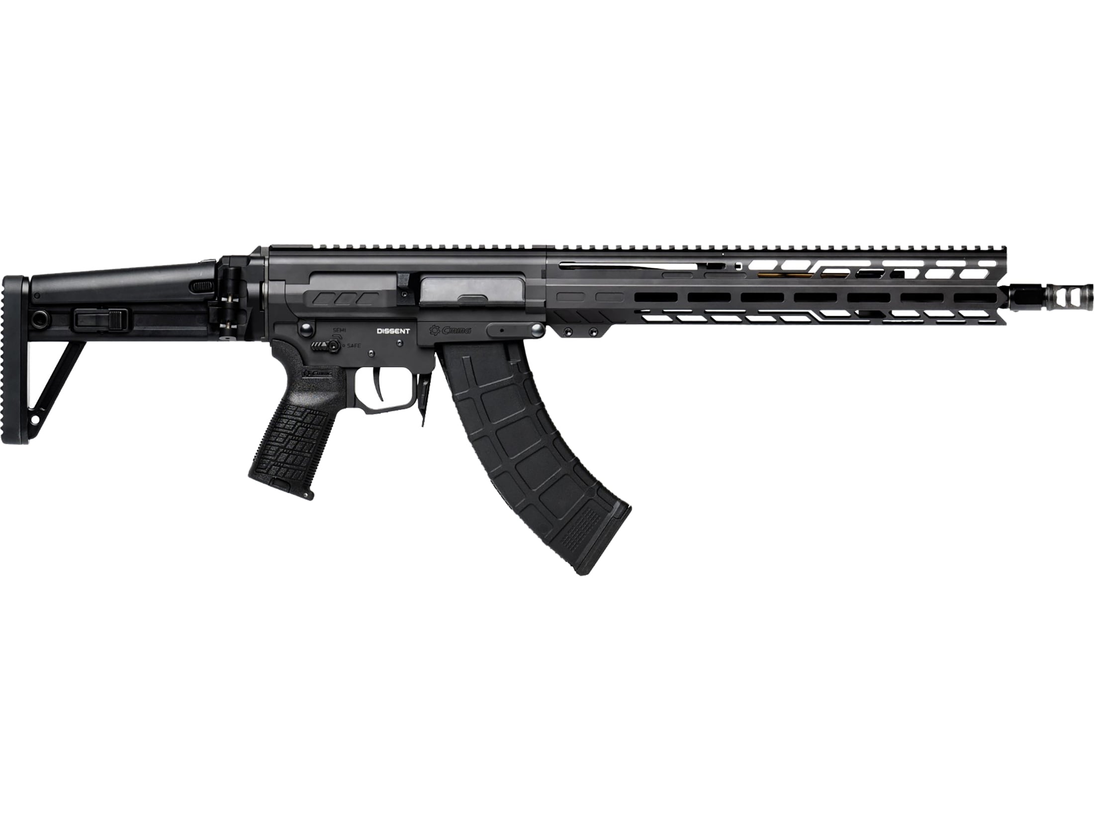 CMMG DISSENT Mk47 Semi Automatic Rifle 7.62x39mm 16.1 Black Threaded