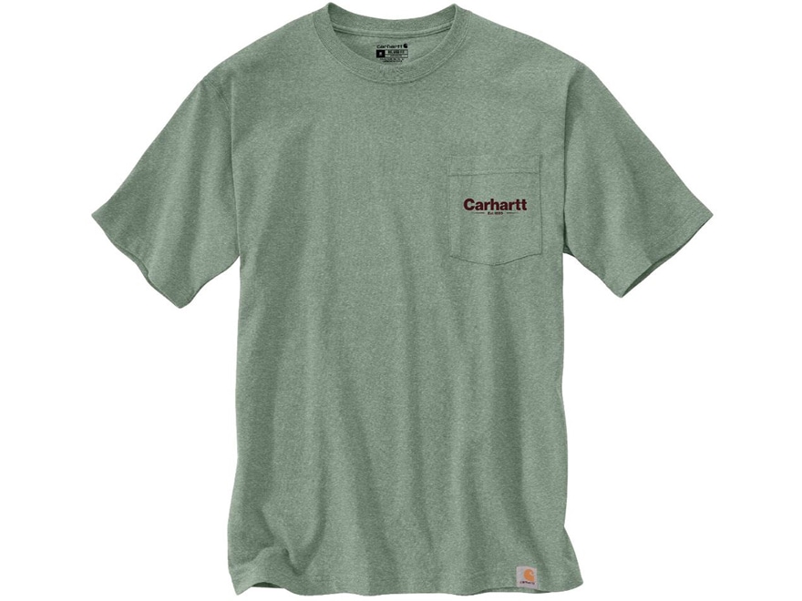 Carhartt Men's Relaxed Fit Heavyweight Short Sleeve Pocket Line