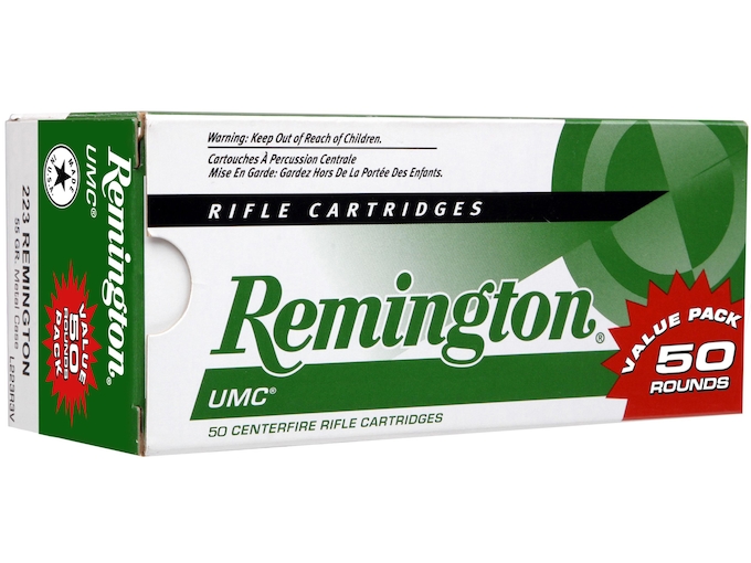 Remington UMC 223 Remington Ammo 55 Grain Full Metal Jacket Case of 400 (8 Boxes of 50)