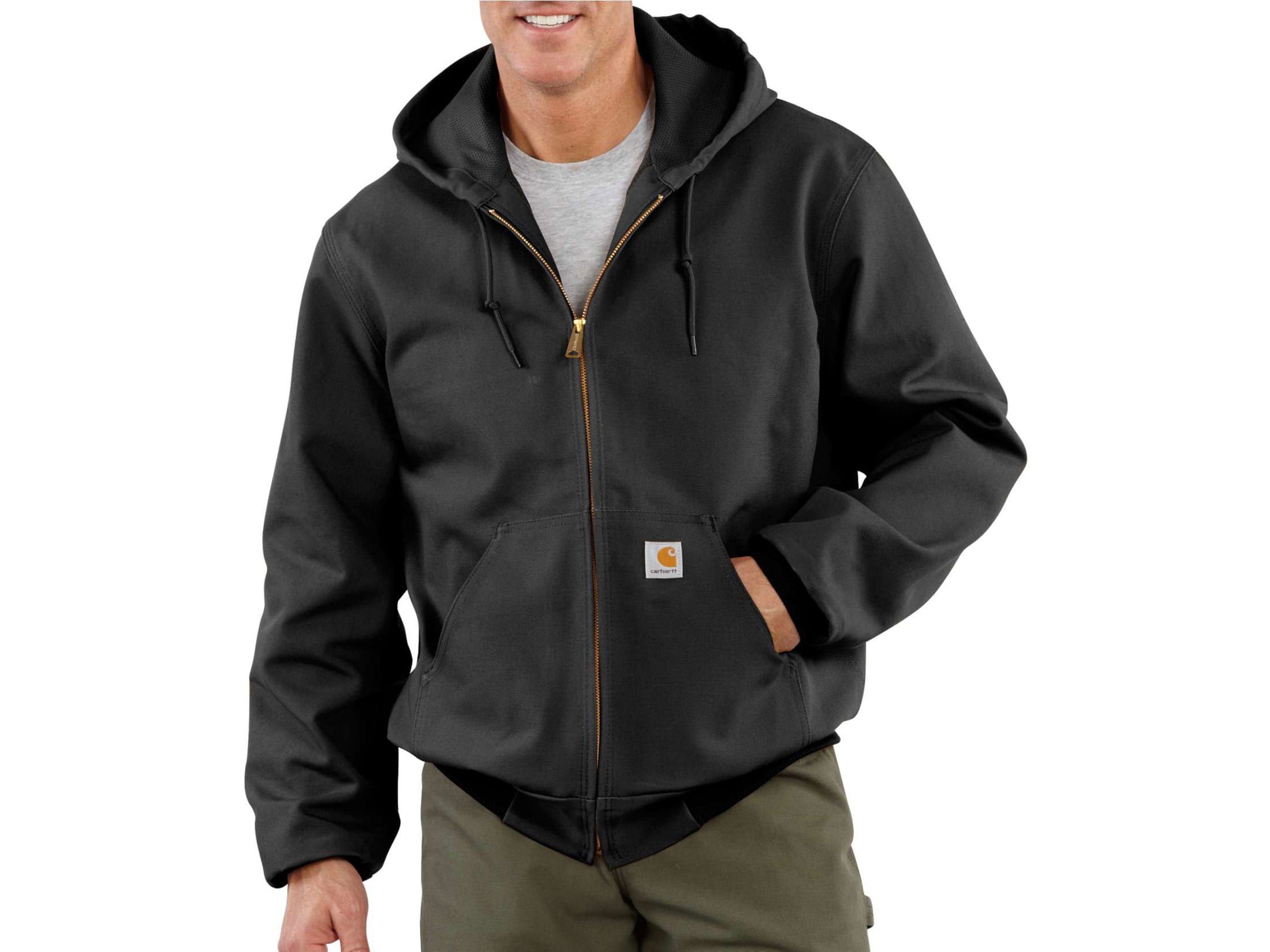 Carhartt Men's Loose Fit Firm Duck Lined Active Jacket Dark Navy Large