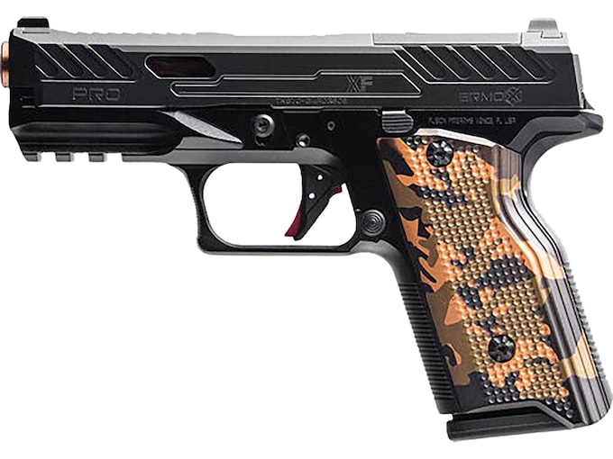 Fusion Firearms XF Pro 9mm Luger Pistol 4″ Barrel 15+1 Round Black Slide Bronze Camo Grip Black Frame