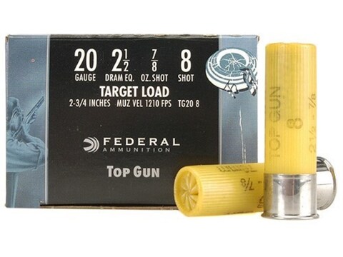 Federal Top Gun Ammunition 20 Gauge 2-3/4" 7/8 oz