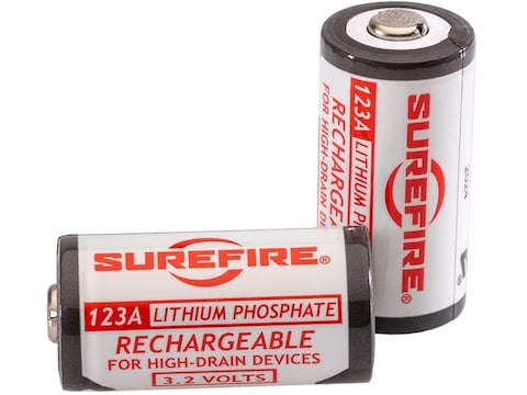Surefire Rechargeable Battery Cr123a 3 2 Volt Lithium Pack Of 2