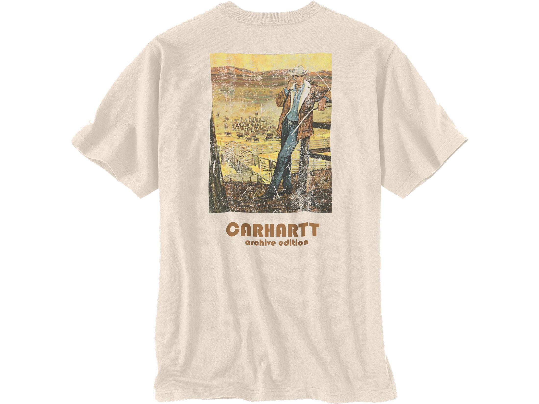 Carhartt Men's Relaxed Fit Heavyweight Farm Graphic Short Sleeve Crew