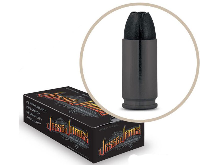Jesse James Black Label Ammo 9mm Luger 115 Grain Hollow Point Box of