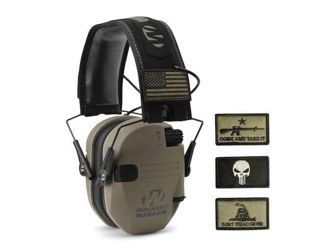 Walker's Razor Slim Patriot Electronic Ear Muffs Flat Dark Earth