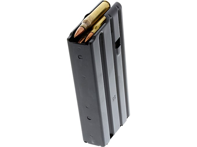 AR-STONER SS Magazine AR-15 6.5 Grendel, 6mm ARC, 22 ARC 15-Round Straight Body with Anti Tilt Follower Stainless Steel Black