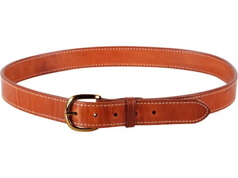 El Paso Saddlery #20 Dress Belt 1-1/2 Brass Buckle Leather Russet