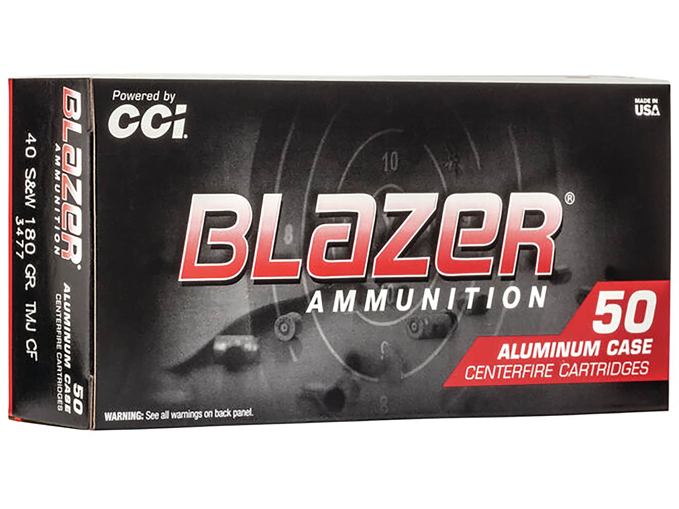 Blazer Clean-Fire Ammunition 40 S&W 180 Grain Total Metal Jacket