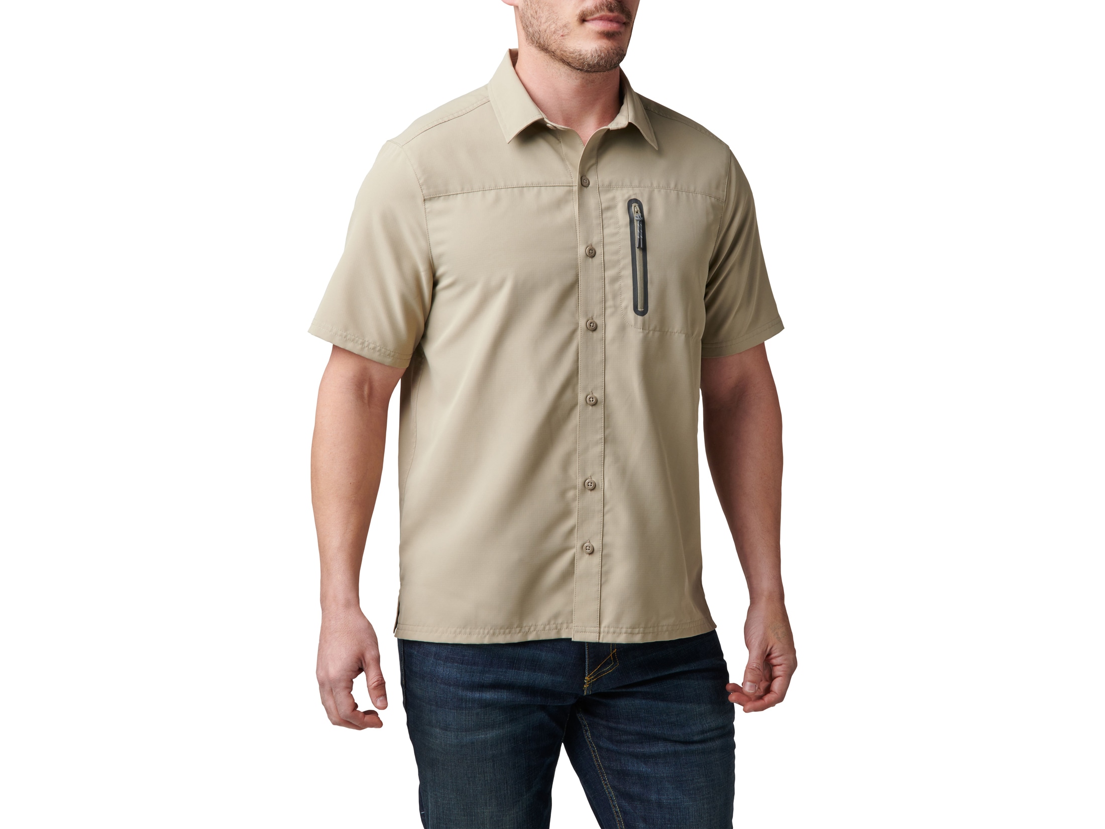 5.11 Men's Marksman Utility Short Sleeve Shirt Khaki Large