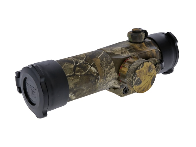TRUGLO Gobble Stopper Red Dot Sight 30mm Tube 3 MOA Circle Dot Red and Green Reticle with Integral Weaver Base Realtree Edge Camo