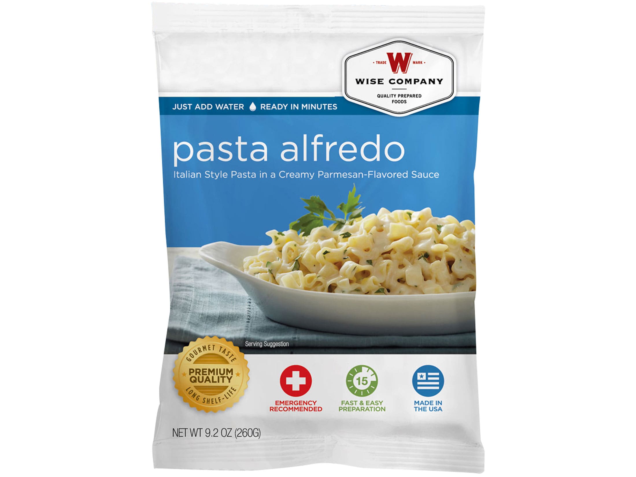 Wise Company Long Term 25 Year Pasta Alfredo Freeze Dried Food 6PK