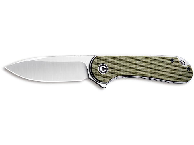 CIVIVI Elementum Pocket Knife 2.96″ Drop Point D2 Tool Steel Satin Blade G-10 Handle Green