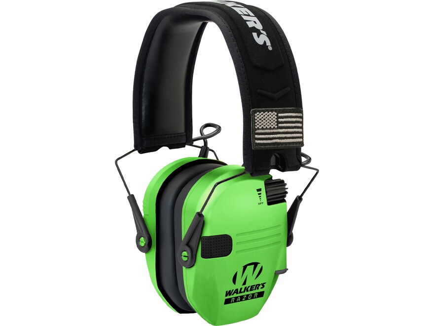 Walker's Razor Slim Patriot Electronic Earmuffs (NRR 23dB) High