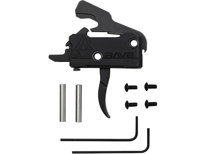 Rise Armament Rave 140 AR-15, AR-10 Single Stage Trigger Curved Black