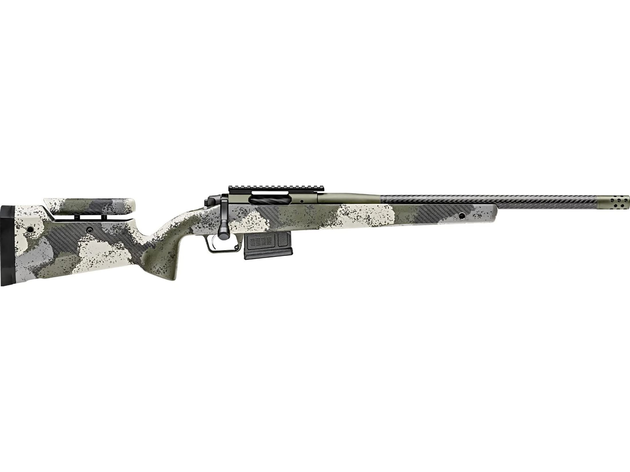 Springfield Armory Model 2020 Waypoint Bolt Action Rifle 7mm PRC 24" Carbon Fiber Threaded Barrel Desert Tan Frame Evergreen Adjustable Stock