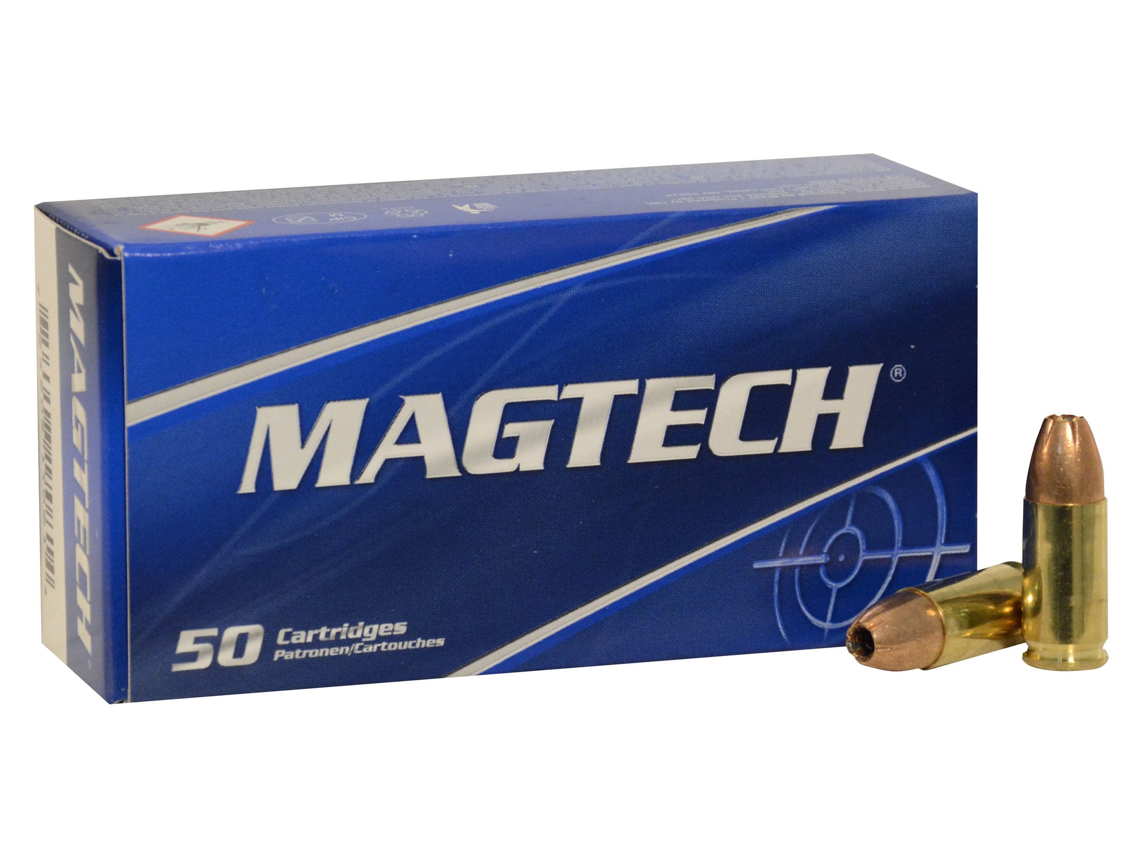Magtech Ammo 9mm Luger +P+ 115 Grain Jacketed Hollow Point Box of 50.