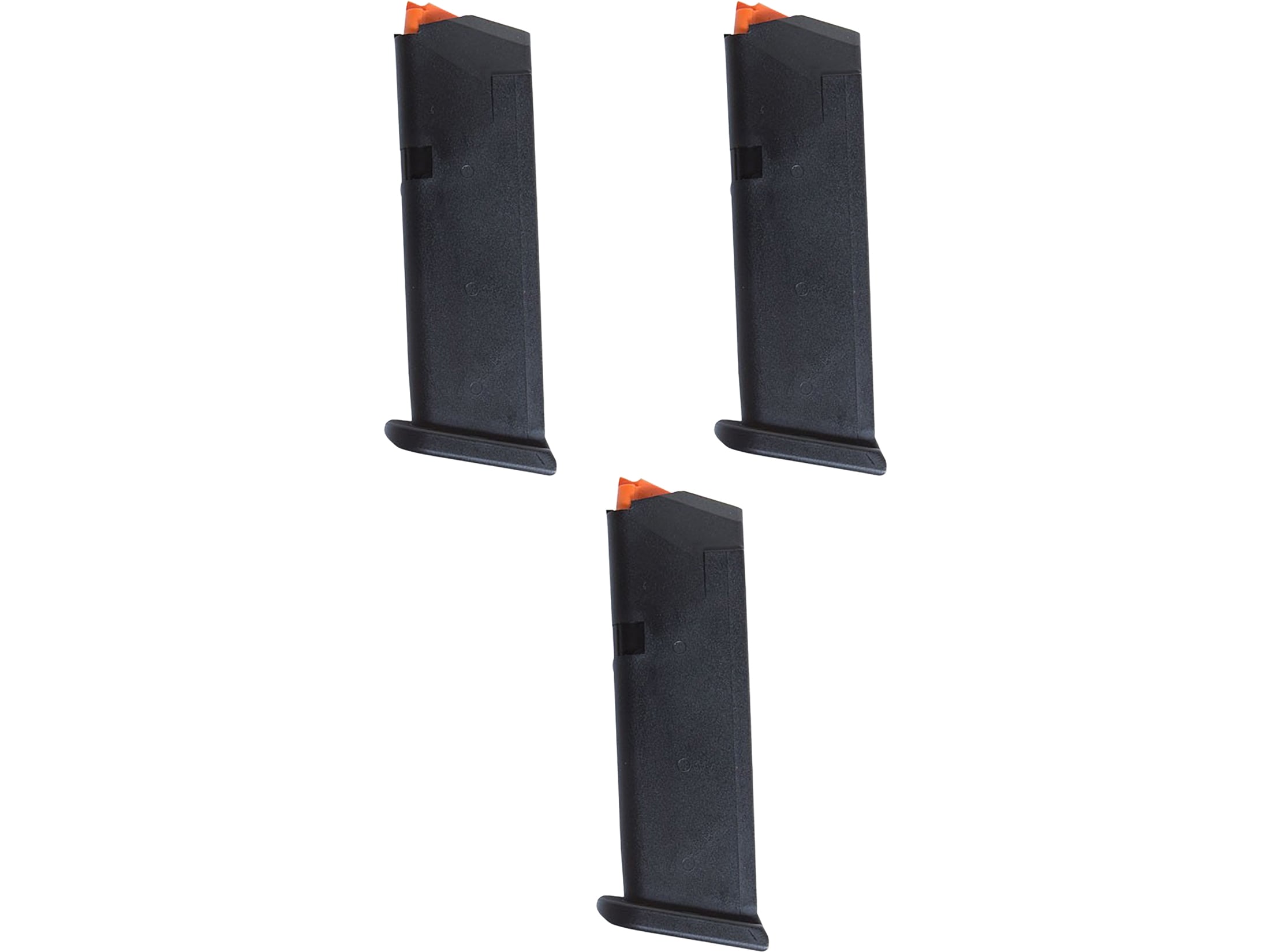 Glock Factory Magazine Gen 5 Glock 19, 26, 49 9mm Luger 15-Round Polymer Black 3PK