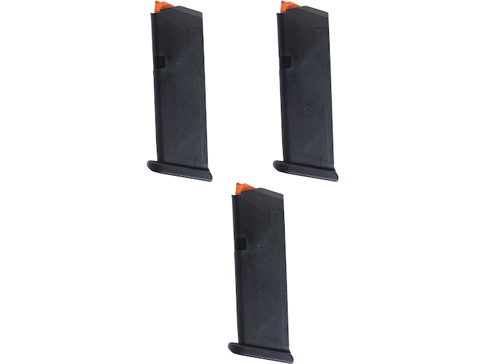 Glock Factory Magazine Gen 5 Glock 19, 26, 49 9mm Luger 15-Round Polymer Black 3PK