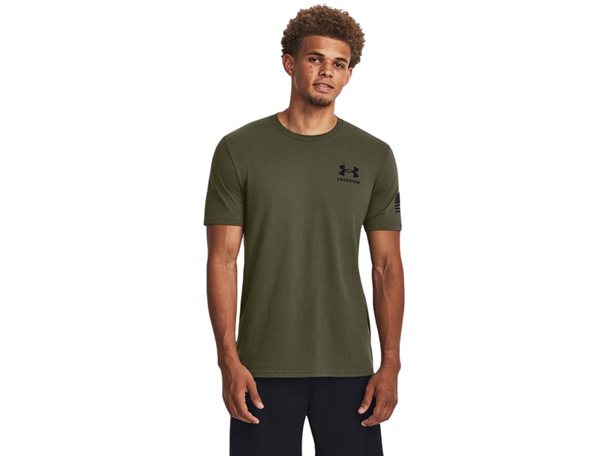 Under Armour Men's Freedom Flag Printed T-Shirt Marine OD Green/Black