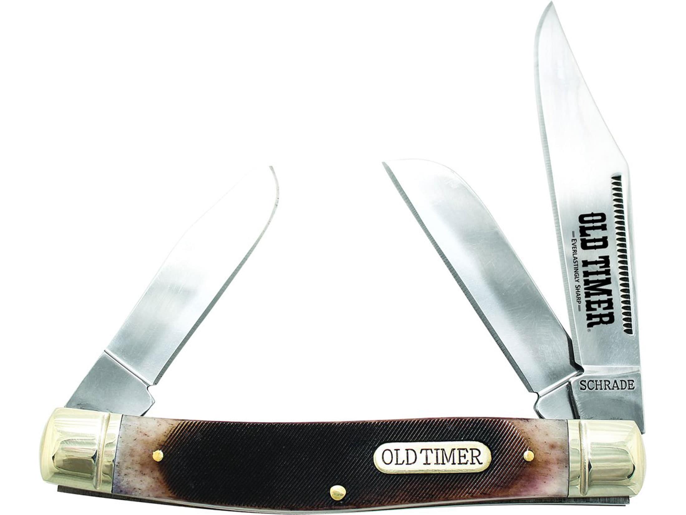 Old Timer Senior Folding Pocket Knife Clip Sheepsfoot Spey 7Cr17 High