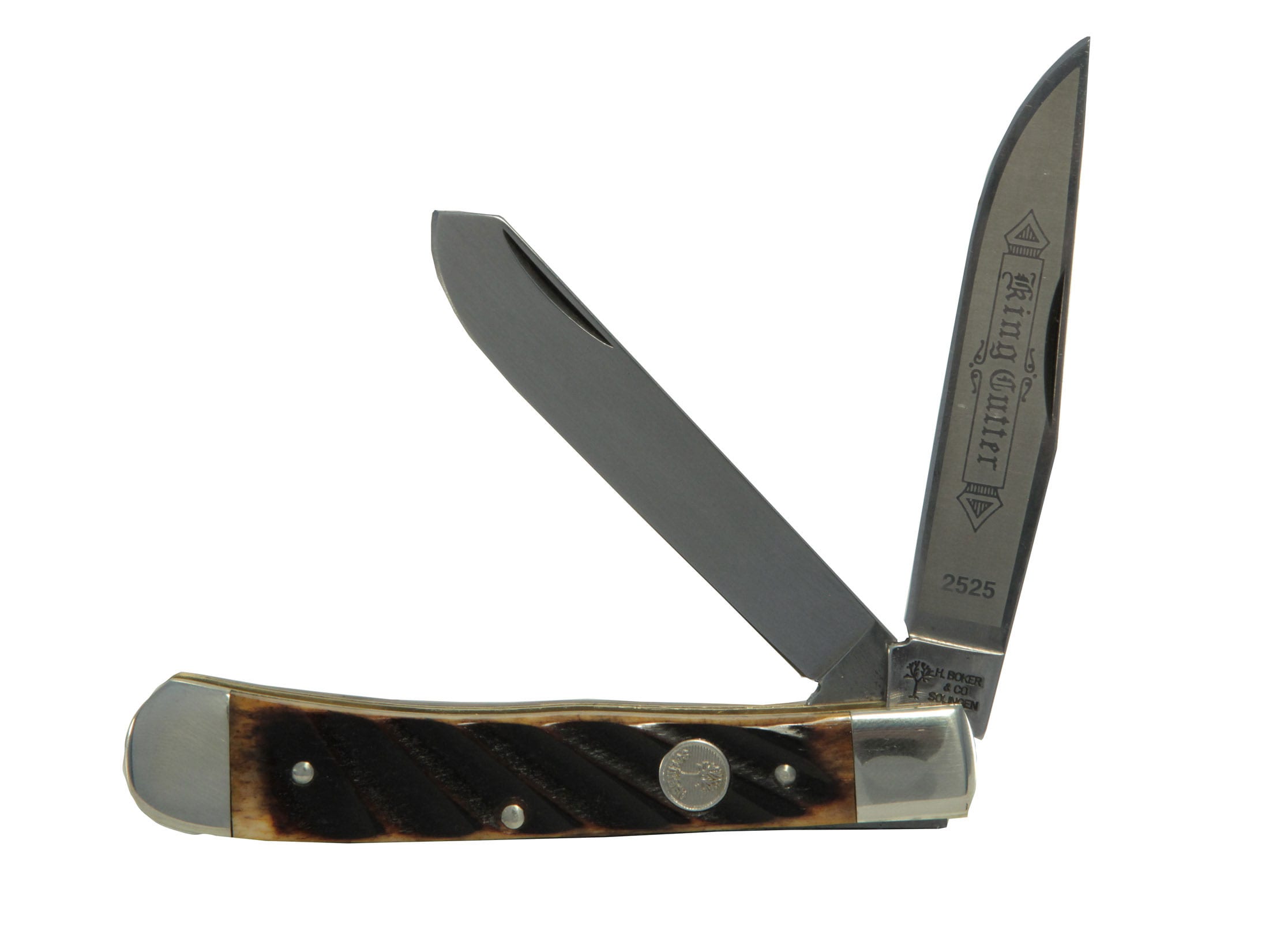BOKER Rosewood Handle 2 blade Carbon Steel Trapper - KnifeCenter