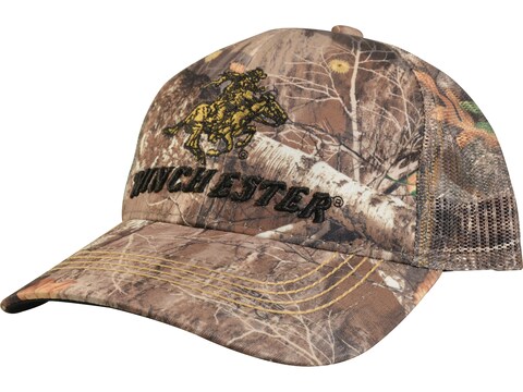Winchester Mesh Back Low Crown Camo Logo Cap Realtree Edge